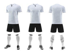 Maillots de football de haute qualité uniformes logo personnalisé en gros respirant séchage rapide deux pièces hommes Football ensembles de maillots - Product Image 2