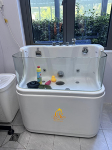 Baignoire pour animaux de compagnie EUR PET, baignoire en acrylique pour <span class=keywords><strong>chien</strong></span>, baignoire de massage avec ozone et lumières colorées pour le toilettage des animaux de compagnie - Product Image 5