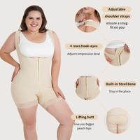 Faja Moldeadora S-SHAPER BBL de Control Medio, Postparto, Levantamiento de Glúteos, Control Abdominal, Transpirable, Diseño con Ganchos, Body Reductor