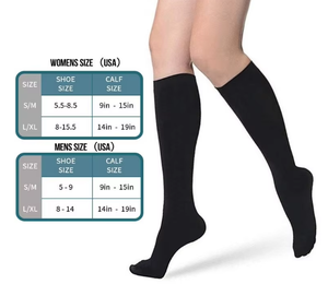 Bas de contention médical professionnel en Spandex/<span class=keywords><strong>Nylon</strong></span> pour varices, compression 23-32 mmHg, anti-œdème, pour femmes matures - Product Image 1