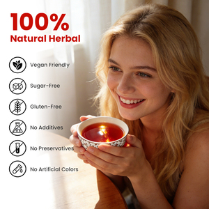 Mélange Herbal Antioxydant Éclat Floral Fruité OEM Rooibos Calendula Framboise Rose – Thé Herbal Beauté Saveur Rafraîchissante - Product Image 5