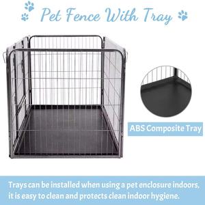 Pagar hewan peliharaan anak anjing portabel luar ruangan kandang anjing lari besar pena dalam ruangan dapat dilipat Playpen anjing - Product Image 3