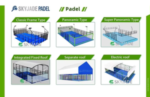 Campi di lusso <span class=keywords><strong>Padel</strong></span> panoramici con giardino pensile elettrico con erba sintetica in erba sintetica per basket Hockey Futsal - Product Image 6
