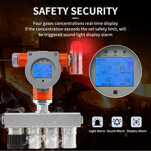 เครื่องตรวจจับก๊าซอุตสาหกรรมแบบ 4-in-1 ได้รับการรับรองมาตรฐาน ATEX CE สำหรับตรวจจับก๊าซ CH4 O2 CO H2S NH3 VOC - Product Image 3