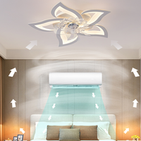 Lustre de plafond moderne de luxe à LED avec télécommande, ventilateur 5 vitesses et éclairage pour salon, salle à manger, cuisine, chambre à coucher
