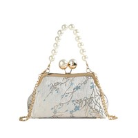 Cheongsam Hanfu sac à main à bandoulière nouveau Style Jacquard chinois estampage doré fleur de prunier bégonia artisanat sacs à bandoulière 2025 sac