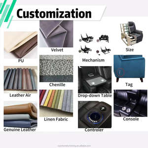 आधुनिक 3 + 2 रिक्लियर सोफा सेट एयर चमड़े का मैनुअल रिक्लियर कंसोल लोवेसइट - Product Image 4