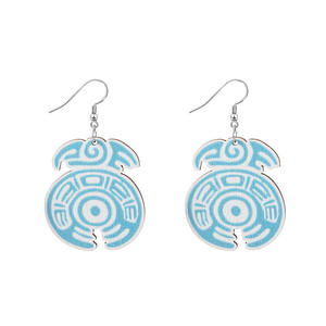 Pendientes de Botón Semimanufacturados, Ecológicos, con Imagen Maya, Venta Directa de Fábrica - Product Image 5