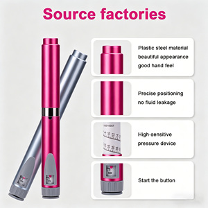 Ergonomic Metal Fluid Applicator Pen Reusable Adjustable Hand Operated Tool Portable Refillable Skin Care Liquid Dispenser - Product Image 2