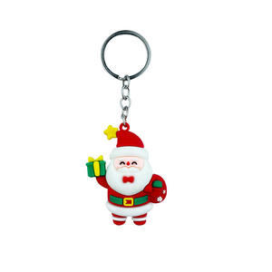 سلسلة مفاتيح جديدة لرجل عجوز عيد الميلاد عبر الحدود ، شجرة الأيل ، دمية قلادة ناعمة من المطاط للبيع بالجملة - Product Image 5