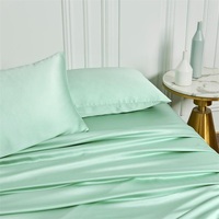 Parure de lit de luxe OEKO en fibre de bambou 100% de qualité supérieure, super douce et rafraîchissante, 300TC, couleur turquoise, avec sac de rangement