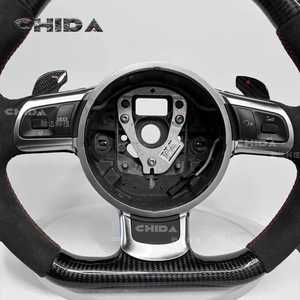 Convient pour le remplacement du volant <span class=keywords><strong>Audi</strong></span> avec une poignée en suède en fibre de carbone de haute qualité, compatible avec Q1 <span class=keywords><strong>Q2</strong></span> A1 A3 A5 A6 Q4 - Product Image 1