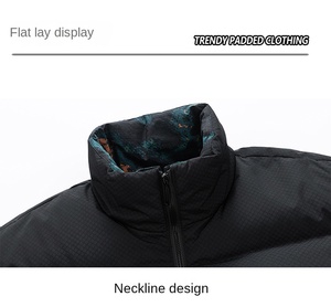 Giacca Imbottita da Uomo Personalizzabile, Ispessita e Antivento per l'Inverno, Design Caldo e Alla Moda con Colletto Alto - Product Image 6