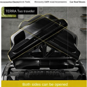 Boîte de <span class=keywords><strong>toit</strong></span> rigide 700L en carbone noir et blanc avec système de freinage ABS pour camion et véhicule tout-terrain - Product Image 5
