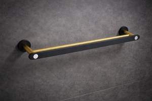 Ensemble d'accessoires de salle de bain en acier inoxydable 304 moderne et luxueux à montage mural : porte-serviettes et porte-papier - Chrome - Product Image 2