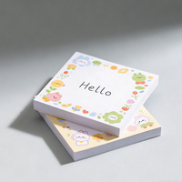 Nouveau produit, meilleure qualité, autocollant en papier carré auto-adhésif, motif mignon, bloc-notes adhésif, bloc-notes personnalisé, notes adhésives