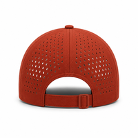 Casquette de golf personnalisée à perforations laser en forme de goutte d'eau, respirante, séchage rapide, 6 panneaux, pour l'entraînement au golf