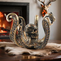 Statue de pieuvre gothique en résine, figurine monstre marin, décoration de table d'Halloween, ornement pour bar, maison, bureau, fête, cadeau