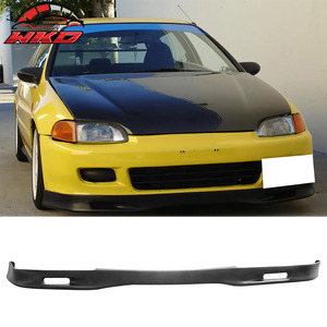Compatible con Honda Civic Coupe 1992-1995, Labio de Parachoques Delantero Estilo Spoon, Negro Sin Pintar - Product Image 1