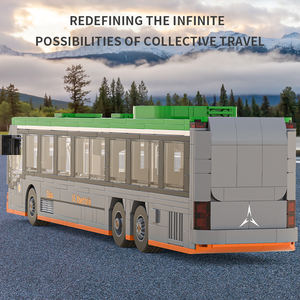 66035 CITY <span class=keywords><strong>BUS</strong></span> créatif MOC assembler bloc briques modèle de voiture enfants Collection éducative bloc de construction ensemble en plastique jouet cadeau - Product Image 2