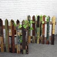 Valla Instantánea Escalable Multicolor Rústica Luckywind, Valla de Madera Reciclada para Patio, Creaciones de Jardín, Estilo Country Corner