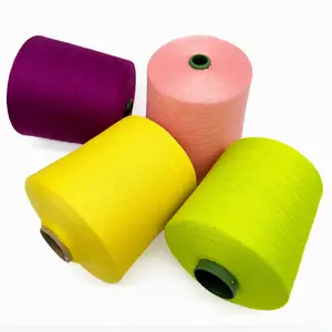 201 spun polyester yarn for socks material factory direct colorful 20/1 ring spun yarn