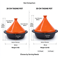Tajine marocain en fonte émaillée colorée, plat à gratin avec couvercle conique en céramique pour gaz, induction et four, vente en gros OEM