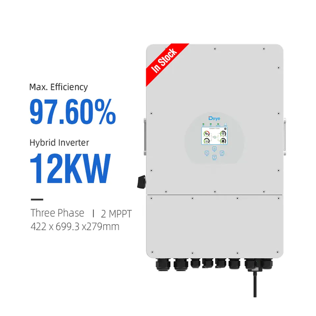 New Arrival Deye Sun-5/6/8/10/12k-Sg04lp3-Eu Hybrid Solar Inverter 3 Phase Solar Inverter  for Home Solar Panel System