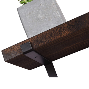 <span class=keywords><strong>Étagère</strong></span>s Flottantes de Rangement pour Décoration Murale en <span class=keywords><strong>Bois</strong></span> Rustique, Murales avec Supports Métalliques pour Chambre, Salon, Salle de Bain - Product Image 4