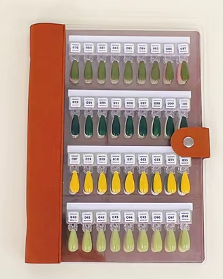 Libretto grande marrone (108 colori) con punte magnetiche per unghie