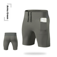 Shorts de compression pour hommes, taille élastique, respirants, séchage rapide, pour la course à pied et le sport, été