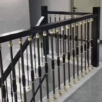 Rampe d'escalier en métal antique pour villa, design moderne, luxe, décorative, en fer forgé, vente chaude