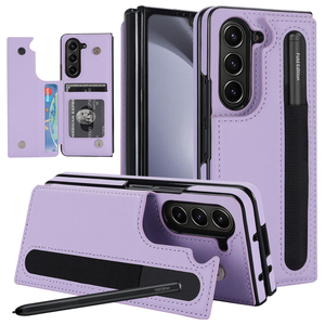 Con portamatite custodia pieghevole in pelle con tracolla a tracolla per telefono <span class=keywords><strong>cellulare</strong></span> Z Fold 5 5G - Product Image 5