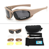 Lunettes Tactiques de Tir Unisexe avec 3 Verres Interchangeables, Protection UV400 pour Activités Extérieures et Airsoft