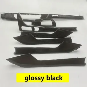 7pcs Carbon Fiber Gear Shift Decor <b>Frame</b> Interior Door Panel Trim for Audi A4 B9 <b>A5</b> S5 S4 2017-2025 Car Interior Accessories - Product Image 3