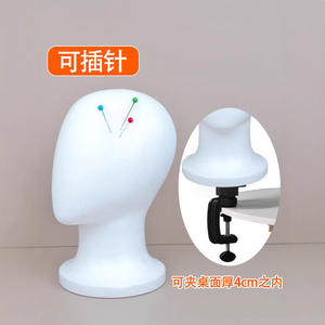 Modelo de cabeza de exhibición de pelucas de espuma JXT13 para cosplay de adultos, soporte para pelucas, estilo blanco, material de polietileno PE - Product Image 3