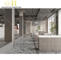 Meubles de magasin d'optique de luxe, présentoir à lunettes en acrylique personnalisé avec éclairage pour vitrine d'optique