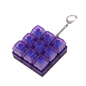 Creative Style <b>Light</b> <b>up</b> <b>Keyboard</b> Fidget Clicker Toy Plastic Stress-relief Nine-grid Pendant Luminous Fingertip Button Toy - Product Image 5