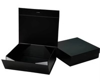 Scatola Rigida Magnetica Pieghevole di Lusso Nera con Logo Personalizzato Stampato per Confezioni Regalo, Vendita all'Ingrosso