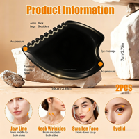 Outil Gua Sha en pierre Bian avec logo personnalisé, pierre de massage facial pour le lifting, le tonification et le modelage, produits orthopédiques