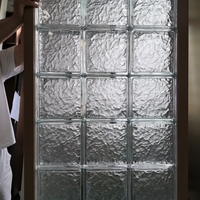Cloison de séparation en verre personnalisée pour hôtel, restaurant, bureau, avec cadre métallique moderne et verre texturé craquelé