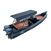 Bateau de transport de passagers certifié CE Hedia, bateau de patrouille rigide de 32 pieds, bateau pneumatique de luxe à coque en aluminium, bateau sportif à grande vitesse, 960