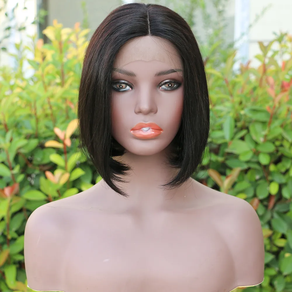 Clip on Glueless Brown Topper Cheap Pixie Cut Wig Lace Front Wigs Human Hair Swiss Lace with Bang Brazilian Short 100% Straight