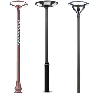 Lampadaire de jardin en métal d'extérieur, LED blanc chaud, abat-jour en verre, IP66, AC 220V, 2700K, détecteur de mouvement, garantie 10 ans, alimenté par énergie solaire - Product Image 6