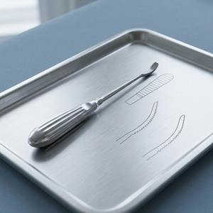 Scie nasale F.A. NAJMMY, à mâchoires courbées, en acier inoxydable, instrument manuel ORL, certifiée CE Classe I - Product Image 4