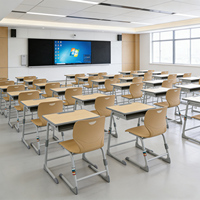Meubles de classe au design moderne, bureaux et chaises d'école réglables en bois, table de bibliothèque pour étudiants, table d'étude pour enfants pour usage scolaire