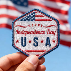 EYD 무료 샘플 맞춤형 로고 미국 국기 고무 패치 여행 도시 럭셔리 소형 재미있는 자수 아이언 온 패치 의류용 - Product Image 1