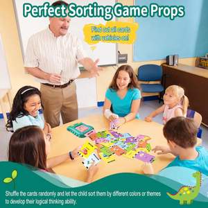 Kartu Flash anak dengan 224 kata, mainan pembelajaran prasekolah untuk anak laki-laki perempuan 2-5 tahun, mainan pendidikan untuk terapi pidato - Product Image 4