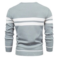 Chemises à manches longues en tricot pour hommes, pull en tricot avec motif rayé, mélange de nylon, polyester et viscose en stock, design personnalisé, marque OEM