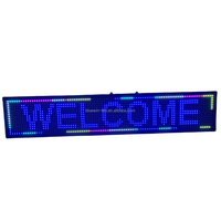 Venta caliente 100x20cm P10 Pantalla de visualización LED de ventana a todo color WIFI Señal de mensaje de desplazamiento programable
